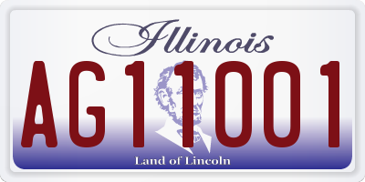 IL license plate AG11001