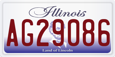 IL license plate AG29086