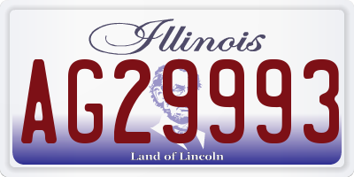 IL license plate AG29993