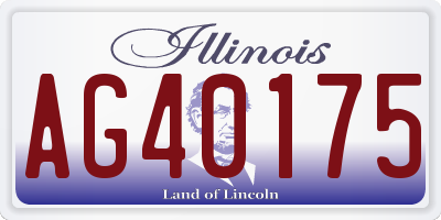 IL license plate AG40175