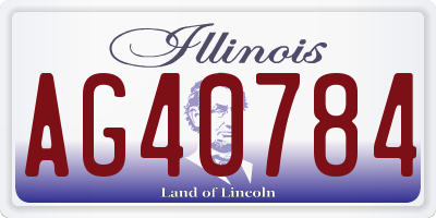 IL license plate AG40784