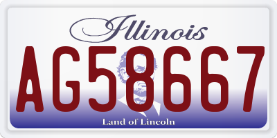 IL license plate AG58667