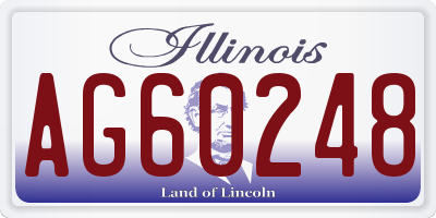 IL license plate AG60248