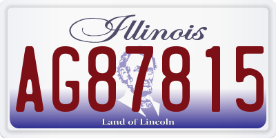 IL license plate AG87815