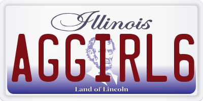 IL license plate AGGIRL6