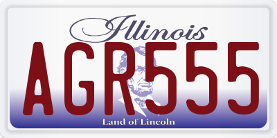 IL license plate AGR555