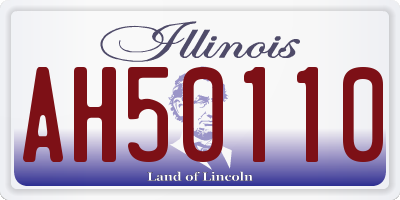 IL license plate AH50110