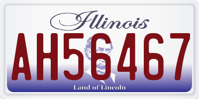 IL license plate AH56467