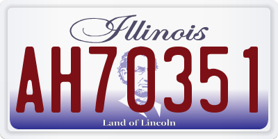 IL license plate AH70351