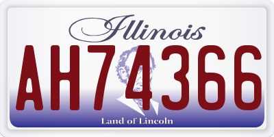 IL license plate AH74366