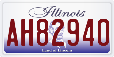 IL license plate AH82940