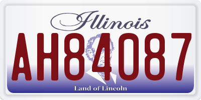 IL license plate AH84087