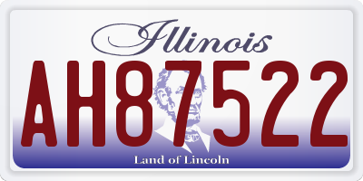 IL license plate AH87522