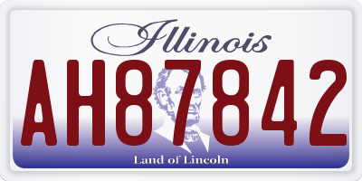 IL license plate AH87842