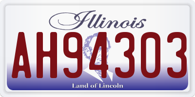 IL license plate AH94303