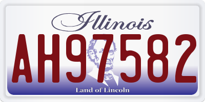 IL license plate AH97582