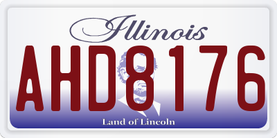 IL license plate AHD8176