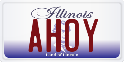 IL license plate AHOY