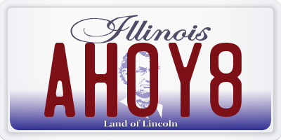 IL license plate AHOY8