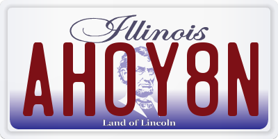 IL license plate AHOY8N