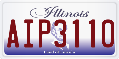 IL license plate AIP3110