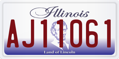 IL license plate AJ11061