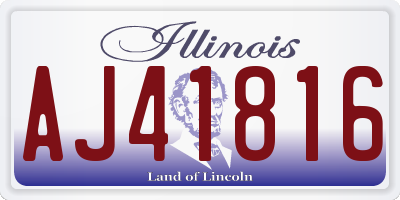 IL license plate AJ41816