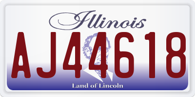 IL license plate AJ44618