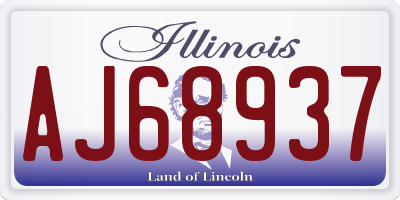 IL license plate AJ68937