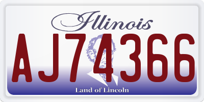 IL license plate AJ74366