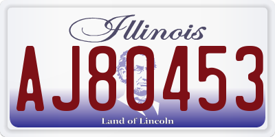 IL license plate AJ80453