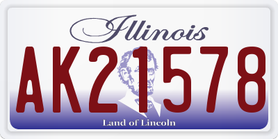 IL license plate AK21578