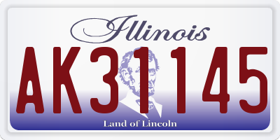 IL license plate AK31145