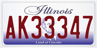 IL license plate AK33347