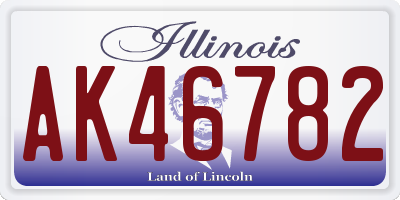 IL license plate AK46782