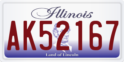 IL license plate AK52167