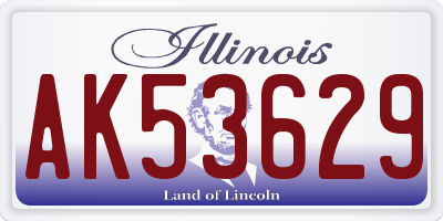 IL license plate AK53629