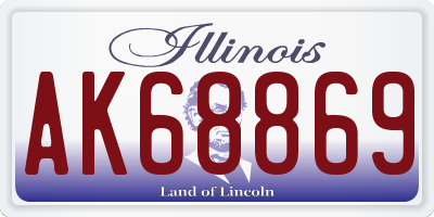 IL license plate AK68869