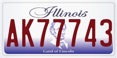 IL license plate AK77743