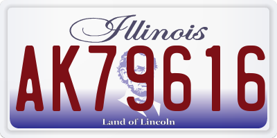 IL license plate AK79616