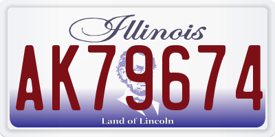 IL license plate AK79674