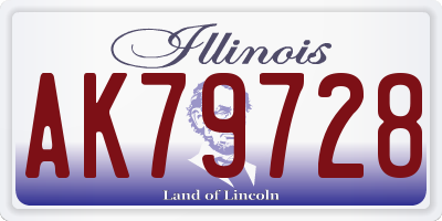 IL license plate AK79728