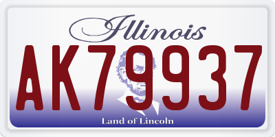 IL license plate AK79937