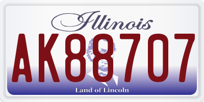 IL license plate AK88707