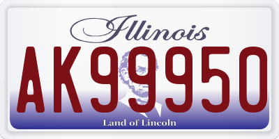 IL license plate AK99950