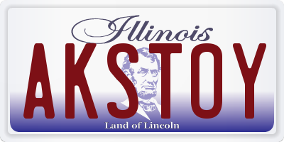 IL license plate AKSTOY