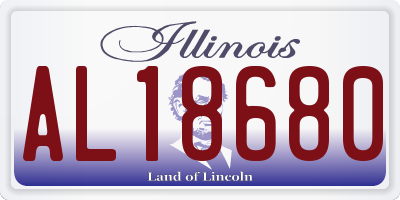 IL license plate AL18680