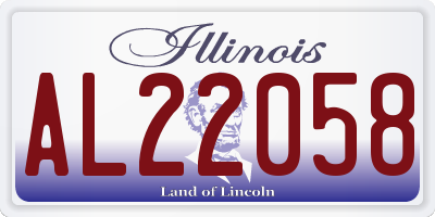 IL license plate AL22058