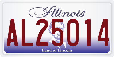 IL license plate AL25014