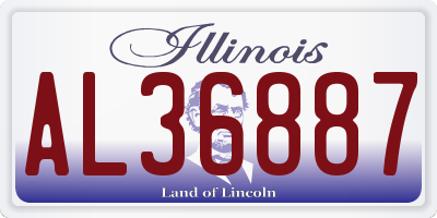 IL license plate AL36887